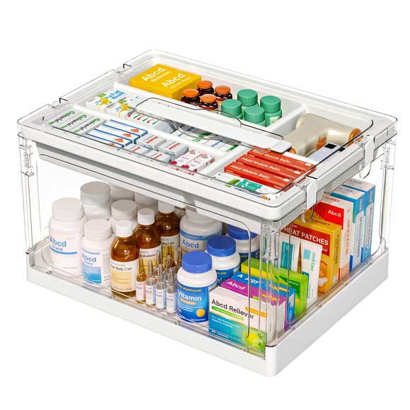 Caja de Almacenamiento GeeBom 24QT con Bandeja Transparente (1 unidad)