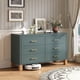 thumbnail image 1 of 6-Drawer Double Dresser in Green, Modern Storage Cabinet with Metal Handles & Solid Wood Legs, Dresser Drawer Organizer for Kids Bedroom, Heavy-Duty Wooden Dresser with Pre-Installed, 1 of 3