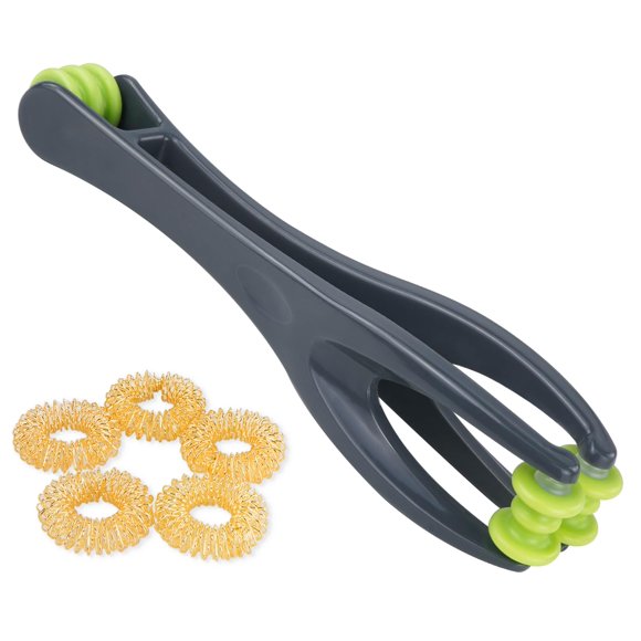 Masajeador cotsoco 2 en 1 Rodillo para Dedos Gris + Anillos