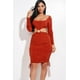 thumbnail image 5 of Vestido Corto Fruncido de Manga Larga Liso con Aro en O, 5 of 6