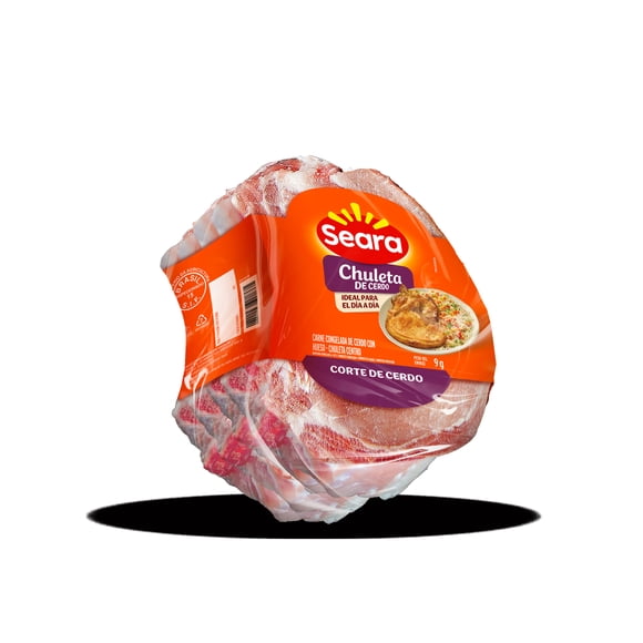 Chuletas congeladas de cerdo con hueso