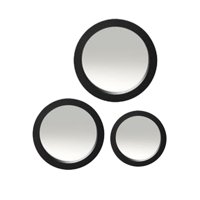 Vgo - Espejo Decorativo Para Colgar En Set De 3 Redondos Ø17-23-17 Cm.