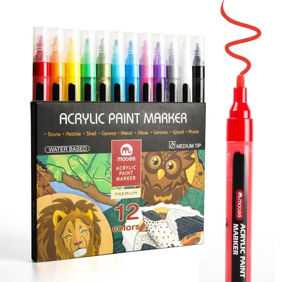 Lápices Marcadores Acrílicos Tipo Posca 12 Colores