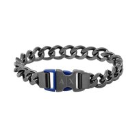 Pulsera Armani Exchange Gunmetal De Acero Inoxidable Para Hombre