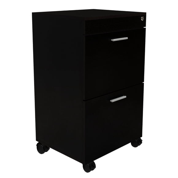 Cajonera Baja Con Ruedas 2 Cajones 82,4x49,5x45 Cm Negro