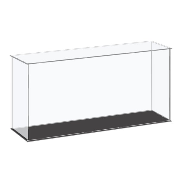 Uxcell Caja de Exhibición de Acrílico Caja de Plástico Cubo Caja de Almacenamiento Transparente Pequeña Vitrina a Prueba de Polvo 16.1x4.3x8" para Artículos de Colección