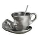 thumbnail image 1 of Taza De Café Con Platillo Y Cuchara, Taza De Cara Humana 3D Para Cocina Romántica Y Hogar, 1 of 3