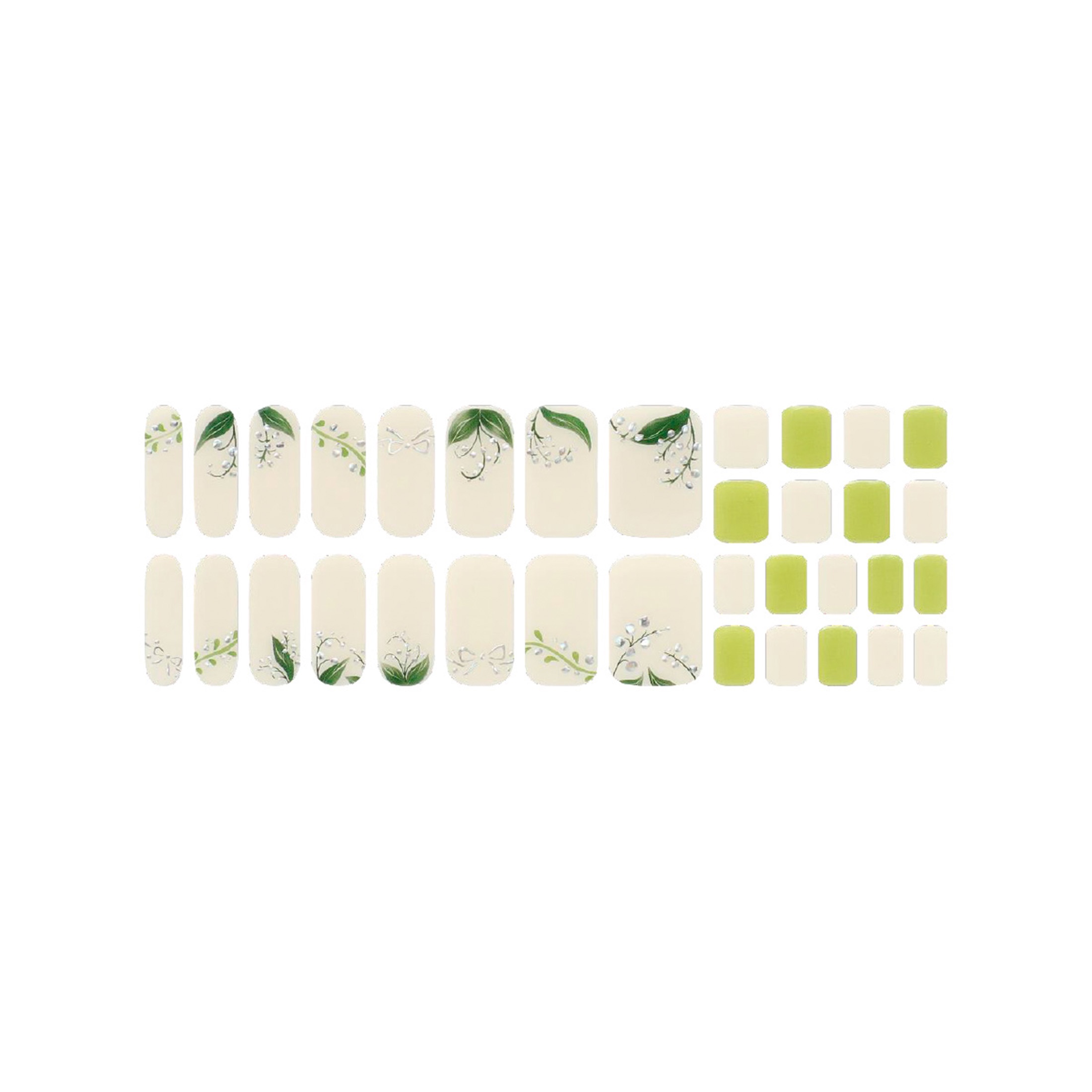 Tiolla - Uñas Sticker Efecto Gel Lily Of The Valley