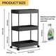 thumbnail image 4 of Carrito de almacenamiento rodante SPACEKEEPER de 3 niveles para baño, negro, 4 of 8