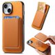 thumbnail image 1 of Funda de Cuero Magnética con Tarjetero para iPhone 14 Cubierta Delgada Amarillo, 1 of 5