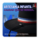 thumbnail image 4 of Sombrero Chupalla Huaso Tradicional Infantil Cinta Tricolor, 4 of 5