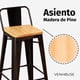 thumbnail image 2 of Pack 2 Taburetes Tolix De Madera 66cm Con Respaldo Venhouse Negro, 2 of 10