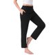 thumbnail image 4 of Pantalones de Pijama de Algodón a Cuadros para Mujer con Cintura Elástica y Bolsillo para un Sueño Cómodo XL Negro, 4 of 6