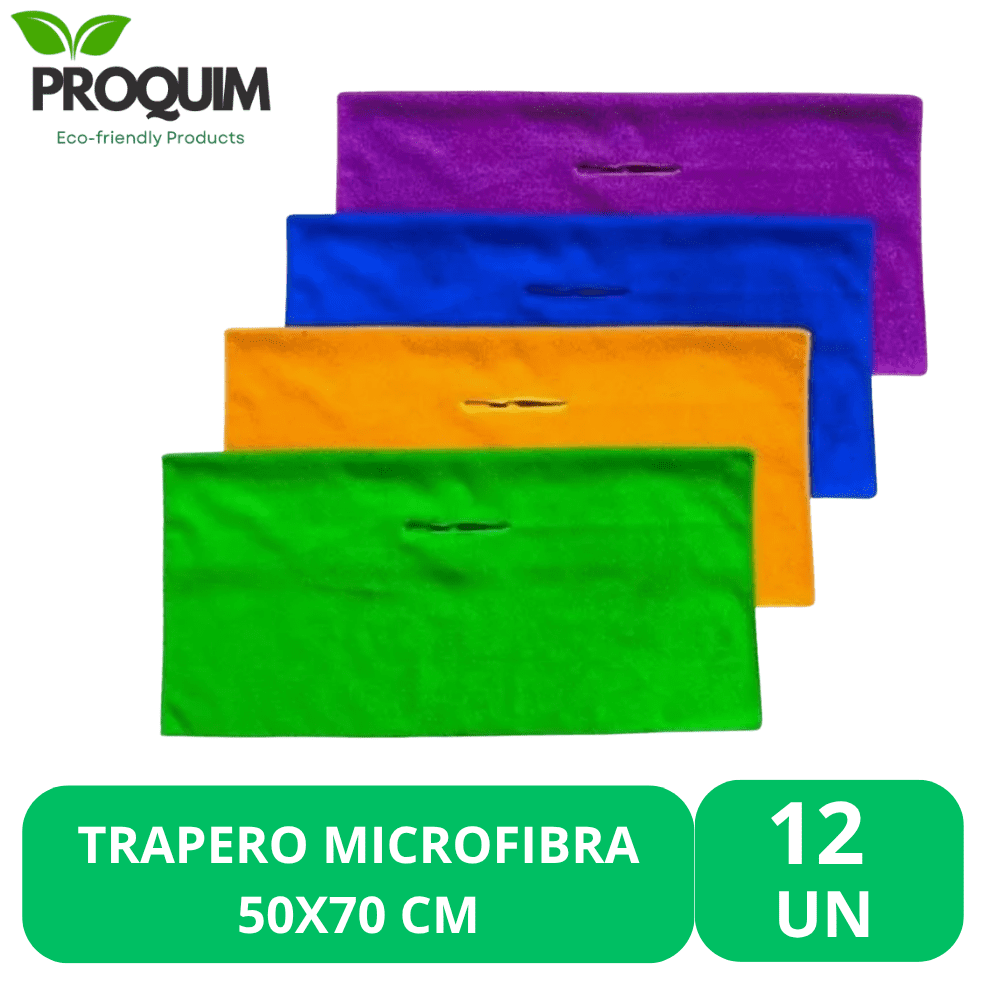 Proquim - Trapero Microfibra Con Ojal 50x70 12 Unidad
