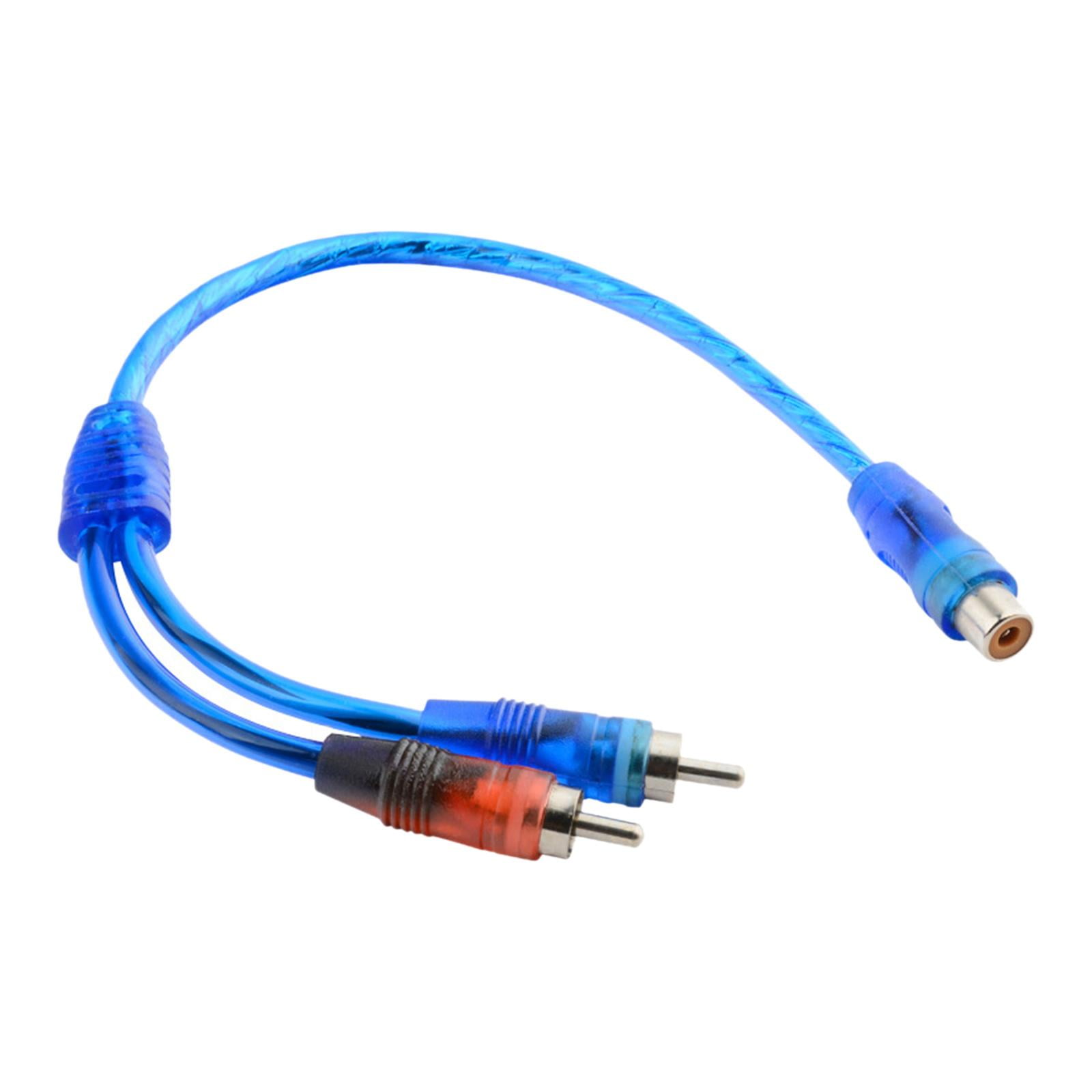 Magideal - Cable De Audio Rca Divisor De Altavoz Adaptador De Cable Divisor Rca De 30 Cm Cable De Extensión Para Altavoces Estéreo De Coche Subwoofer Y 1 Por 2 S