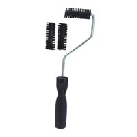 Magideal - Rodillo De Fibra De Vidrio, Juego De Rodillos Para Laminar Pintura, Con 2 Cabezales De Repuesto, Herramienta Portátil De Paleta De Burbujas Para Bañer Cabeza 28Mmx75Mm