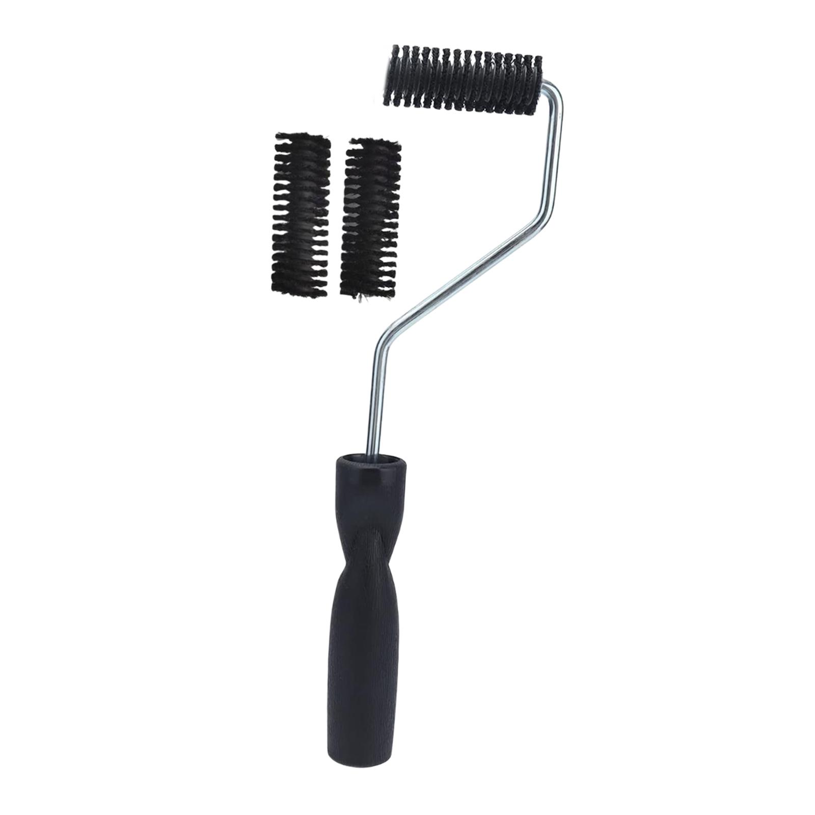 Magideal - Rodillo De Fibra De Vidrio, Juego De Rodillos Para Laminar Pintura, Con 2 Cabezales De Repuesto, Herramienta Portátil De Paleta De Burbujas Para Bañer Cabeza 28Mmx75Mm