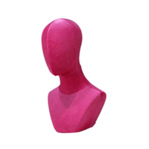 Ioensy - Soporte De Exhibición De Pelucas Organizador De Accesorios Para Auriculares Cabeza De Maniquí De Cabello Busto De Hombro Rosa Rojo