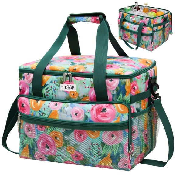 Bolsa térmica blanda JLDTOP 36 L a prueba de fugas con diseño floral