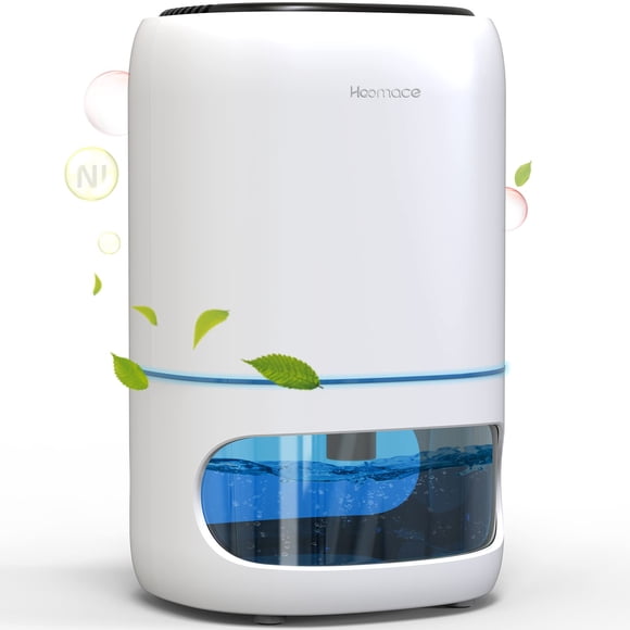 Deshumidificador Hoomace Small para dormitorio, 1000 ml, 2500 pies³, con purificador de aire