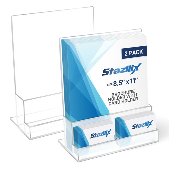 Portafolletos Stazilix 2 unidades 22 × 28 cm Transparente