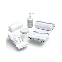 Juego De Baño En Caja 6 Piezas Cortina, Toalla Y Mas Mashini