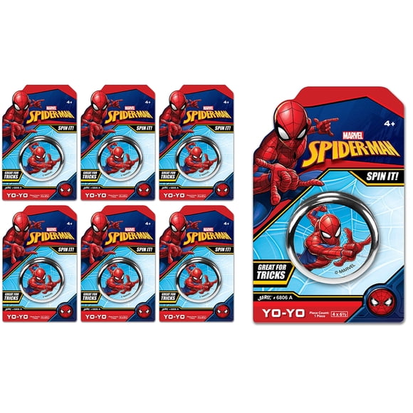 Yoyo JA-RU Marvel Spiderman (6 yoyos) Principiante y profesional