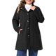 thumbnail image 1 of Abrigo de mujer talla grande Agnes Orinda con cuello alto, abotonado, de longitud media, línea A, con bolsillos laterales, talla 4X, color negro, 1 of 6