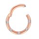 thumbnail image 4 of Cristal Acero inoxidable Anillo falso Septum Clicker Nariz No piercing Oro rosa, 4 of 5