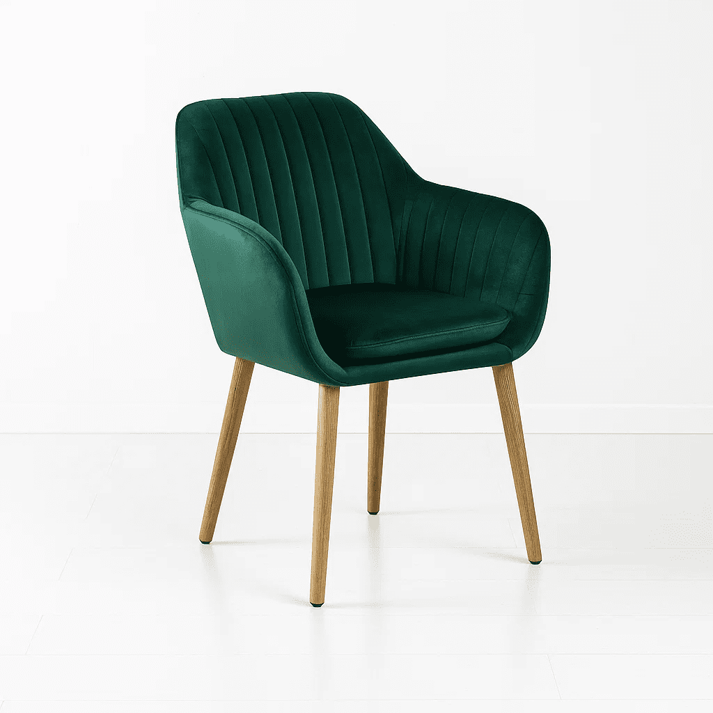 Klik Muebles - Butaca Sitial Poltrona Diamante Terciopelo Acolchado - Verde