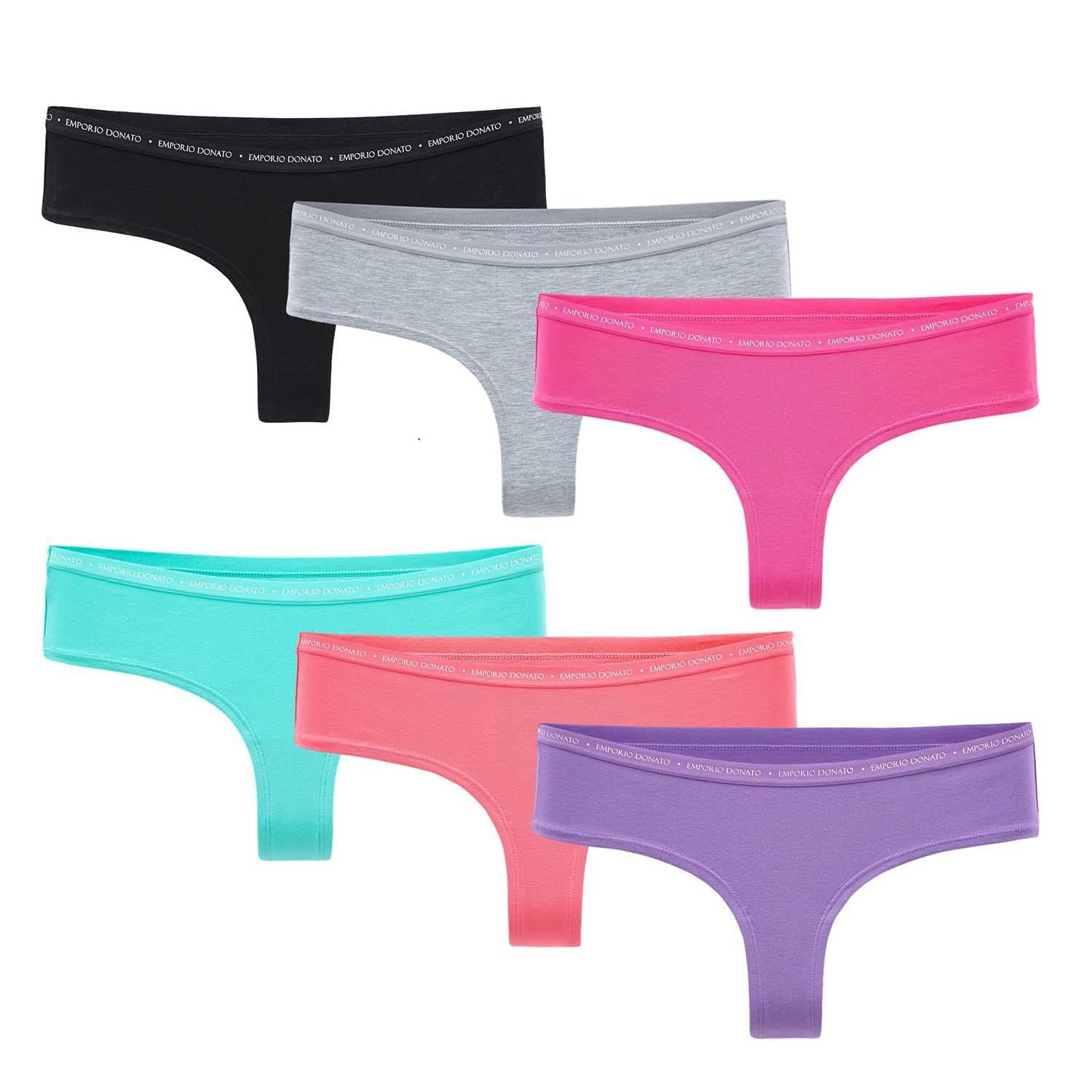 Giovacchino - Pack De 6 Calzones Colaless Algodón Mujer