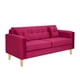 thumbnail image 2 of Sofa New Retro 3c + 2 Pouf Felpa 05 Burdeo, 2 of 6
