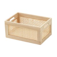 Magideal - Cesta De Almacenamiento Rectangular Caja De Madera Rústica Organizador De Libros Artículos Diversos Caja De Almacenamiento De Artículos Diversos Cesta Súper Pequeño