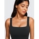thumbnail image 3 of Sujetador deportivo CRZ YOGA Butterluxe para mujer con cuello cuadrado, negro, 3 of 7