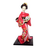 Magideal - Estatua Asiática, Muñeca Geisha Japonesa Con Kimono, Decoración Étnica Popular, Figura Coleccionable Tradicional, Muñeca Kabuki Para Tienda Y Oficina Estilo C
