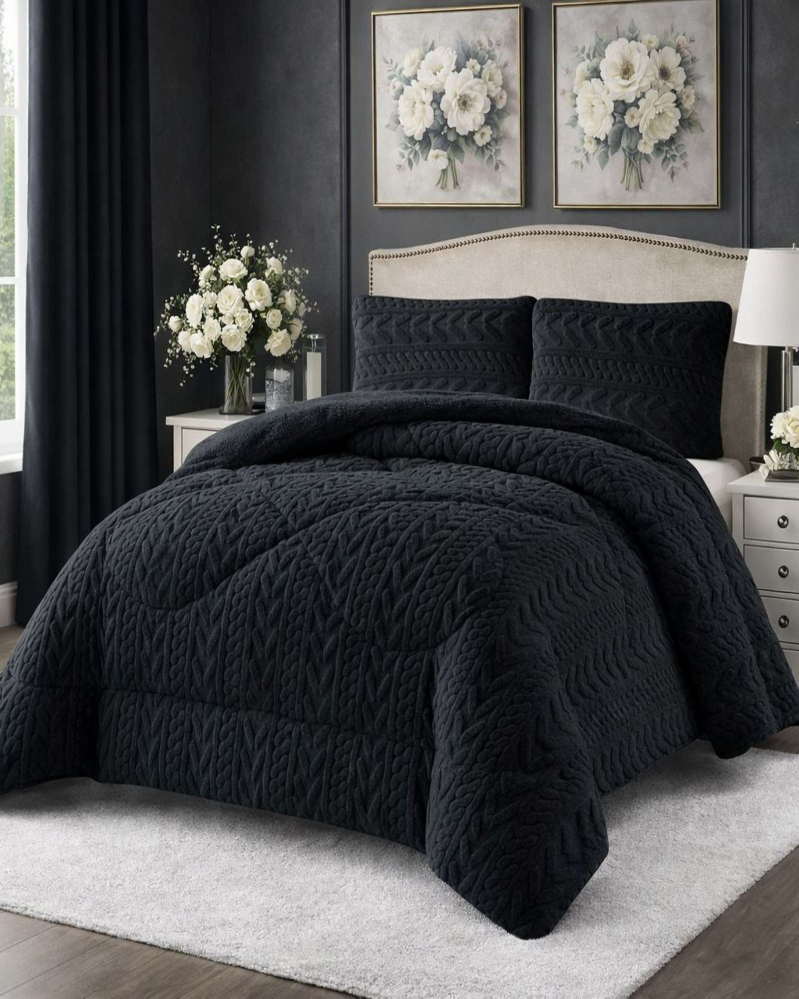 Tengfei - Cubrecama Con Chiporro Elegante Para Invierno King Diseño 2026