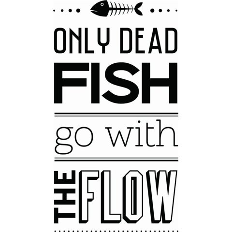 Rienda Libre Graphics - Decomural Go With The Flow Fishing Ws-46145