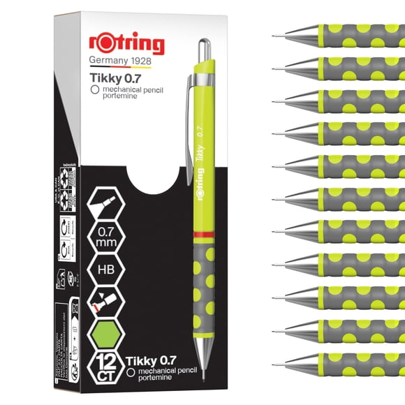 Lápiz mecánico RoTring Tikky HB 0.7 mm Spidermum Lime 12