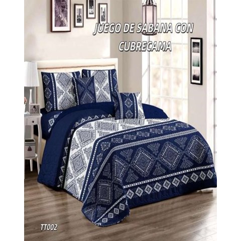 Genérico - Sabana Con Cubrecama 2 Plazas
