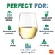 thumbnail image 3 of Copas de vino Taza Stemless, 600 ml, juego de 4 unidades de Tritan irrompibles, 3 of 9