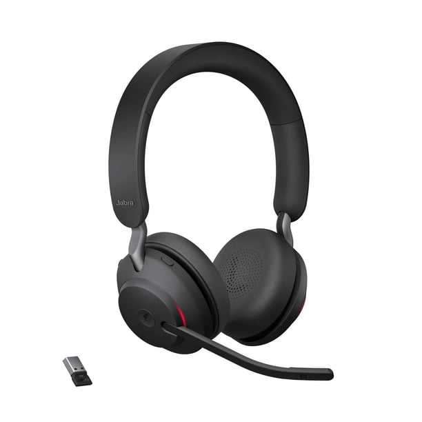 Diadema inalámbrica Bluetooth Jabra Evolve2 65 con micrófono para llamadas y música, audífonos de do