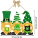 thumbnail image 4 of Letrero de bienvenida para puerta de entrada con diseño de gnomos de trébol, decoración irlandesa para interiores y exteriores para el Día de San Patricio. Yuxun, 4 of 7