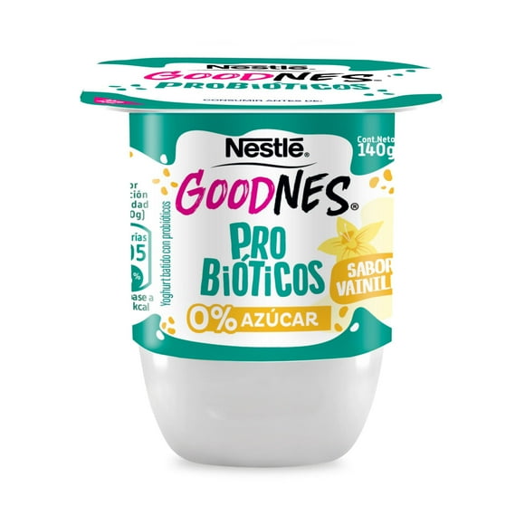 Yoghurt Goodnes con Probióticos Sabor Vainilla Pote, 140 g