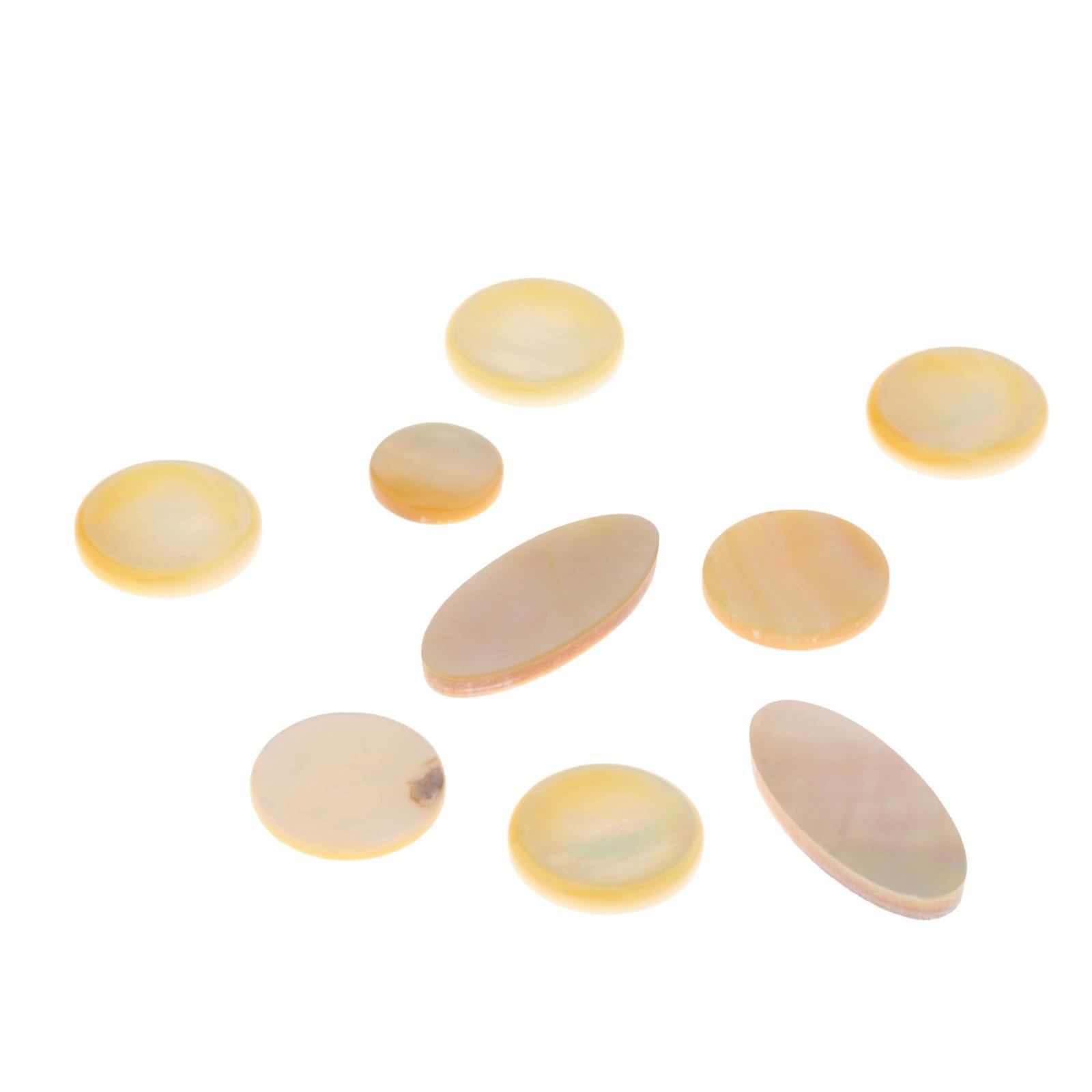 Magideal - 9/set De Teclas De Saxofón, Accesorios De Instrumentos Musicales Brillantes, Gran Decoración, Reemplaza El Color Suave Y Brillante Para Alto Tenor Sop B