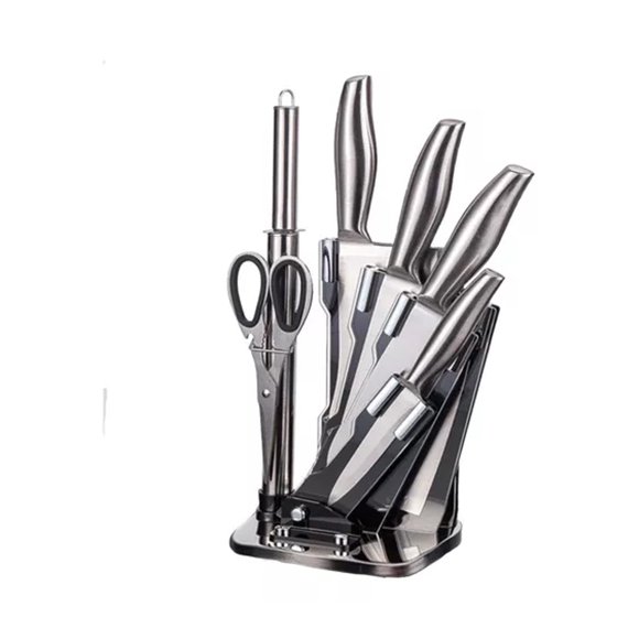 Set De Cuchillos 7 Piezas Acero Inoxidable Mas Soporte