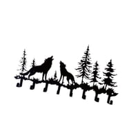 Magideal - Soporte Para Llaves De Montaje En Pared, Gancho Organizador, Resistente, Fácil Instalación, Estante De Almacenamiento Para Sombreros, Llavero De Metal Lobo