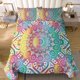 thumbnail image 1 of Purple Mandala Bedding Set Boho Duvet Cover Set 3 Piece Bohemian Comforter Cover with 2 Pillowcases, 1 of 5