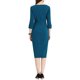 thumbnail image 3 of INSPIRE CHIC Vestido de Tubo para Mujer Cuello Barco Mangas 3/4 Dobladillo con Abertura Vestidos Midi para el Trabajo Azul Lago M, 3 of 6