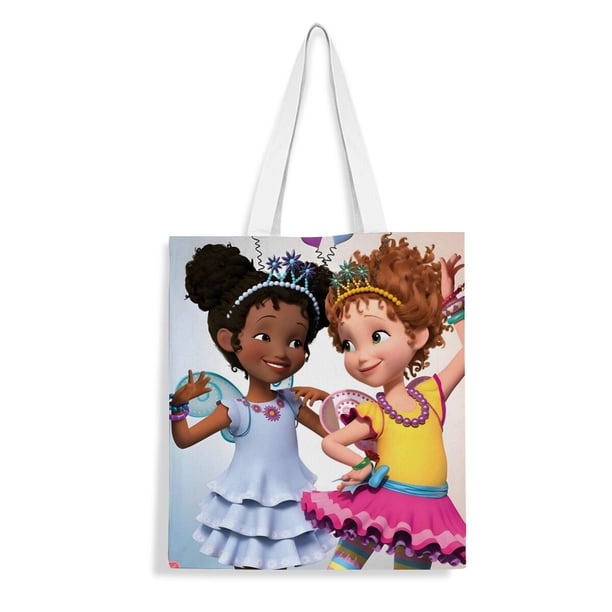Fancy Nancy Bolso de tela con estampado de lienzo para mujer, bolsa de compras reutilizable y estética, con cremallera interior, regalo para mujer, 35 × 40 cm.