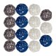 thumbnail image 1 of 15 / 24Pc 5cm Bolas De Mimbre De Ratán Boda Fiesta De Navidad Azul Gris Blanco 15, 1 of 3